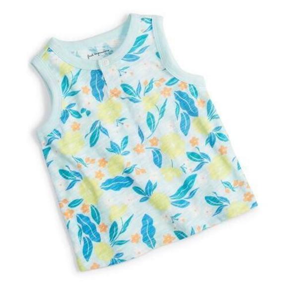 First Impressions Baby Boys Elegant Tropical Floral-Print Henley Tank Top, - Picture 1 of 1